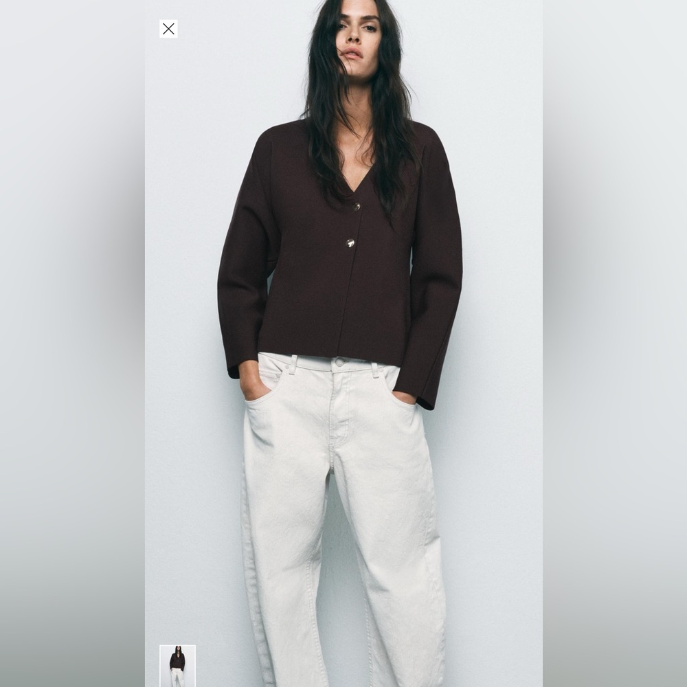 Zara Espresso Brown Cardigan